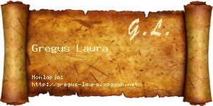 Gregus Laura névjegykártya